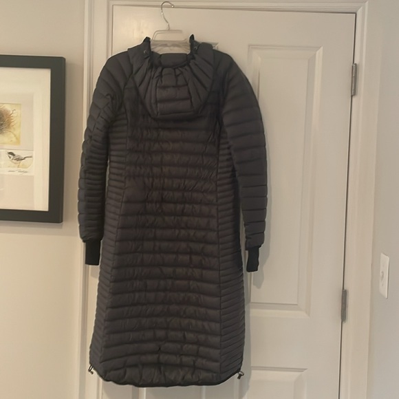 Cintamani down puffy long coat size medium black jacket with hood Iceland long - Picture 10 of 14